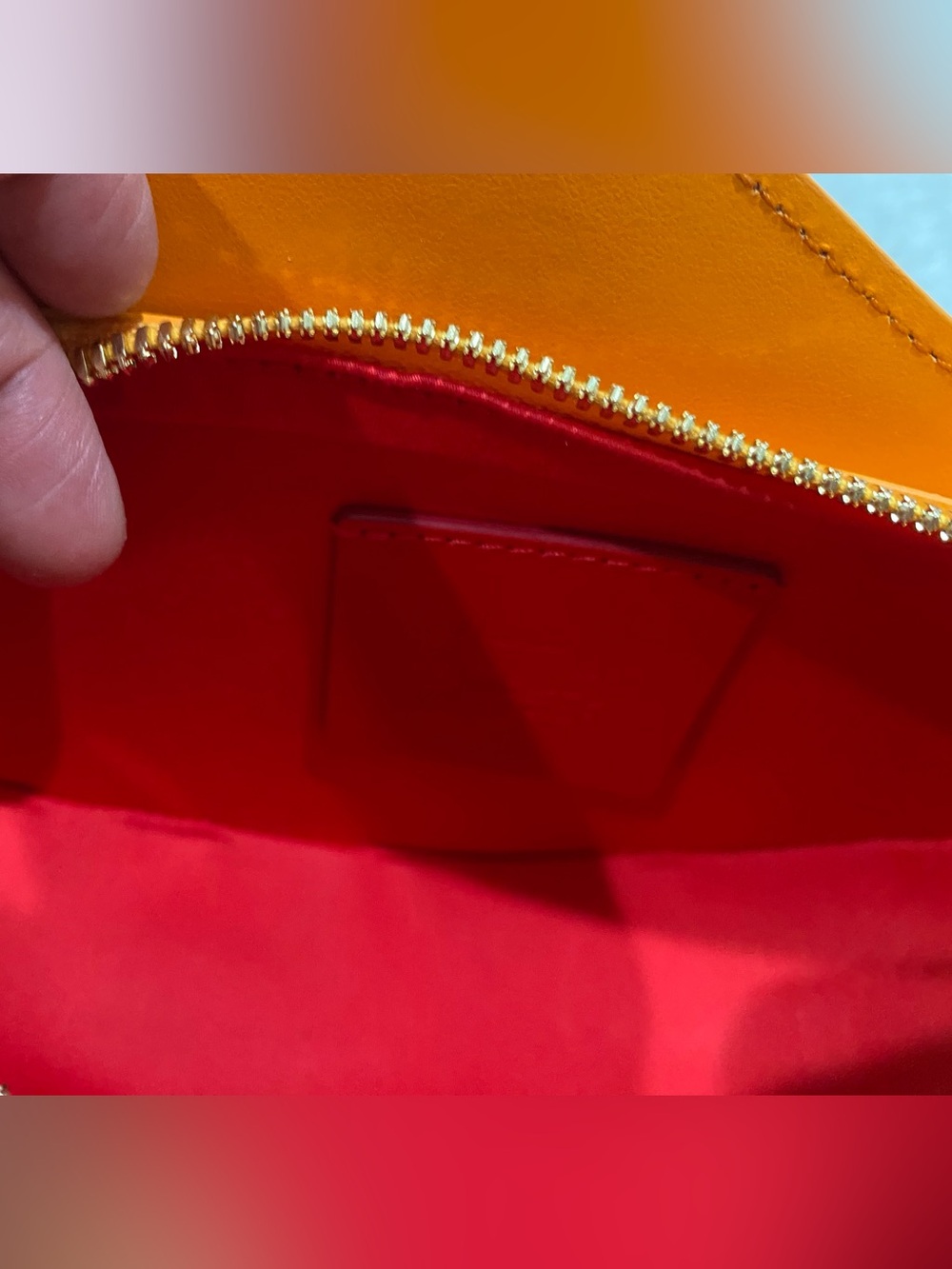 Christian Louboutin Bright Orange Crescent Mini Bag - Picture 4 of 5